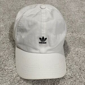 Adidas White Cap with Black Logo